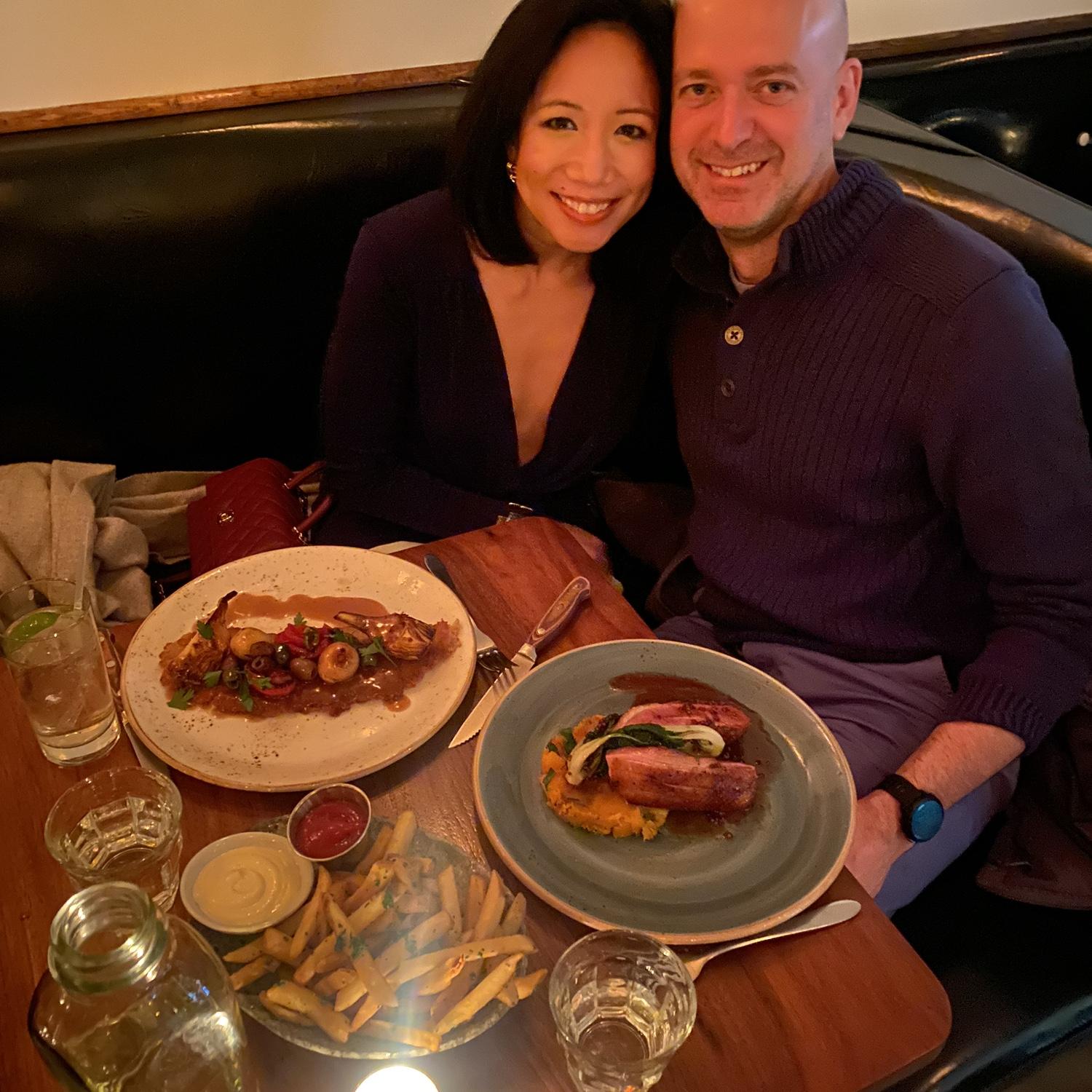 Holiday dinner 2024 at one of Amanda's neighborhood favorites, The East Pole.
