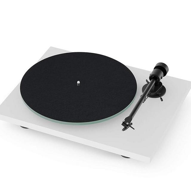 Pro-Ject T1 BT Turntable with Built-in Preamp and Wireless Audio Transmitter (Satin White)