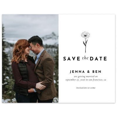 White Wedding Digital Save the Date - Prins Photo