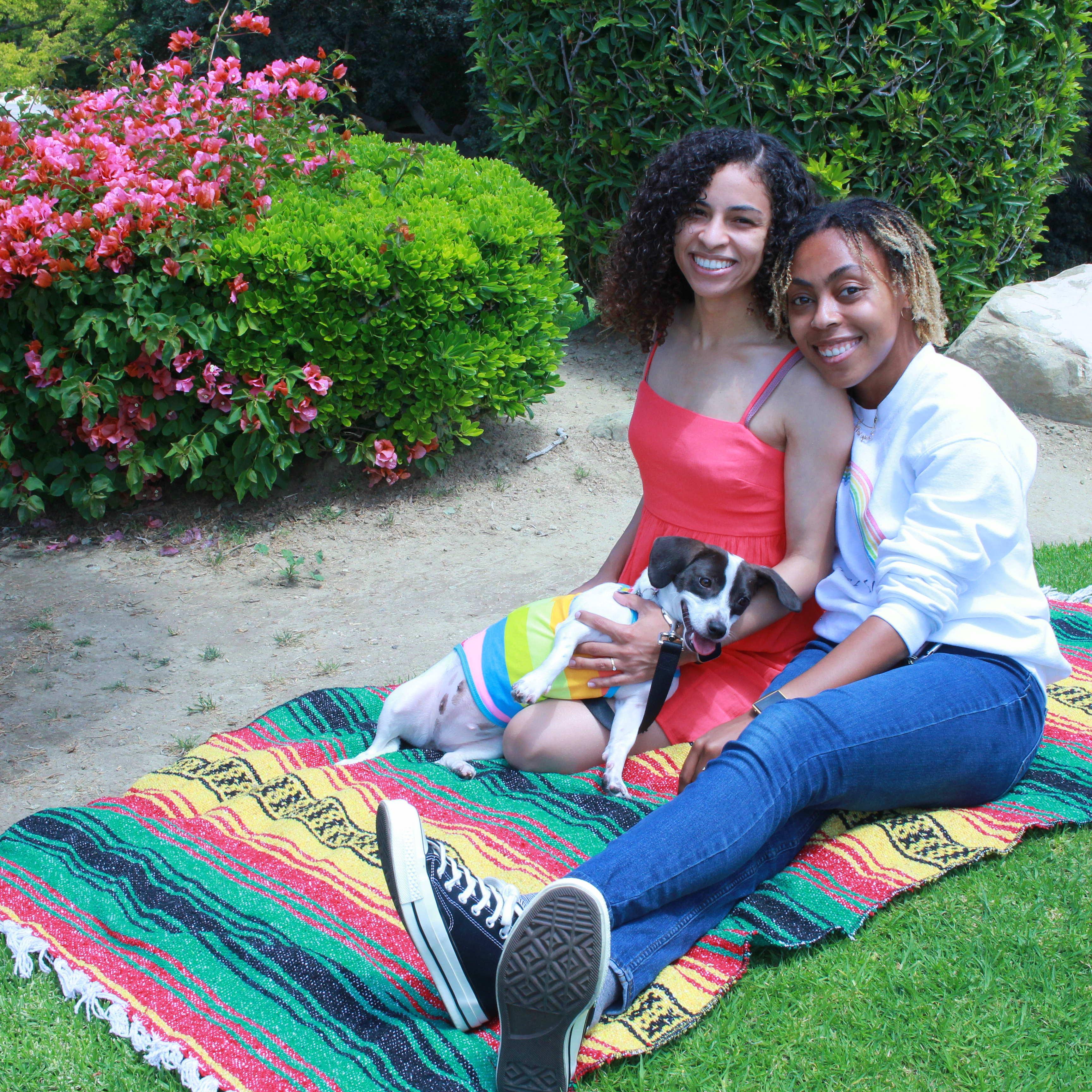 Us and our dog Dot :)