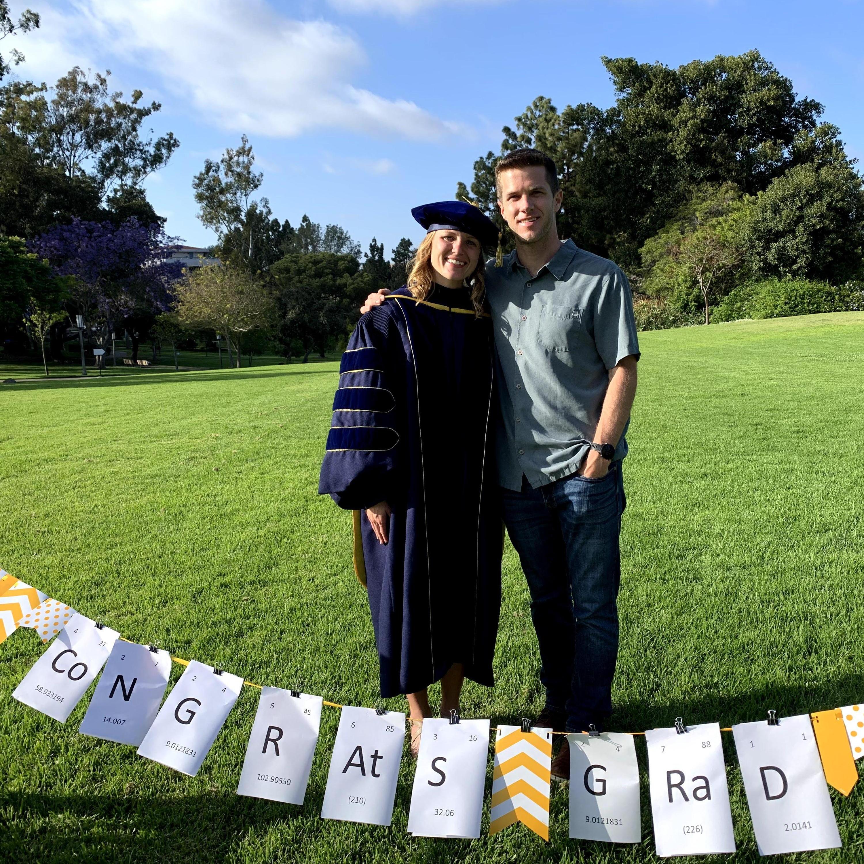 Kristin's PhD graduation! Mitch provided support and encouragement from her first year to her fifth year at UC Irvine.