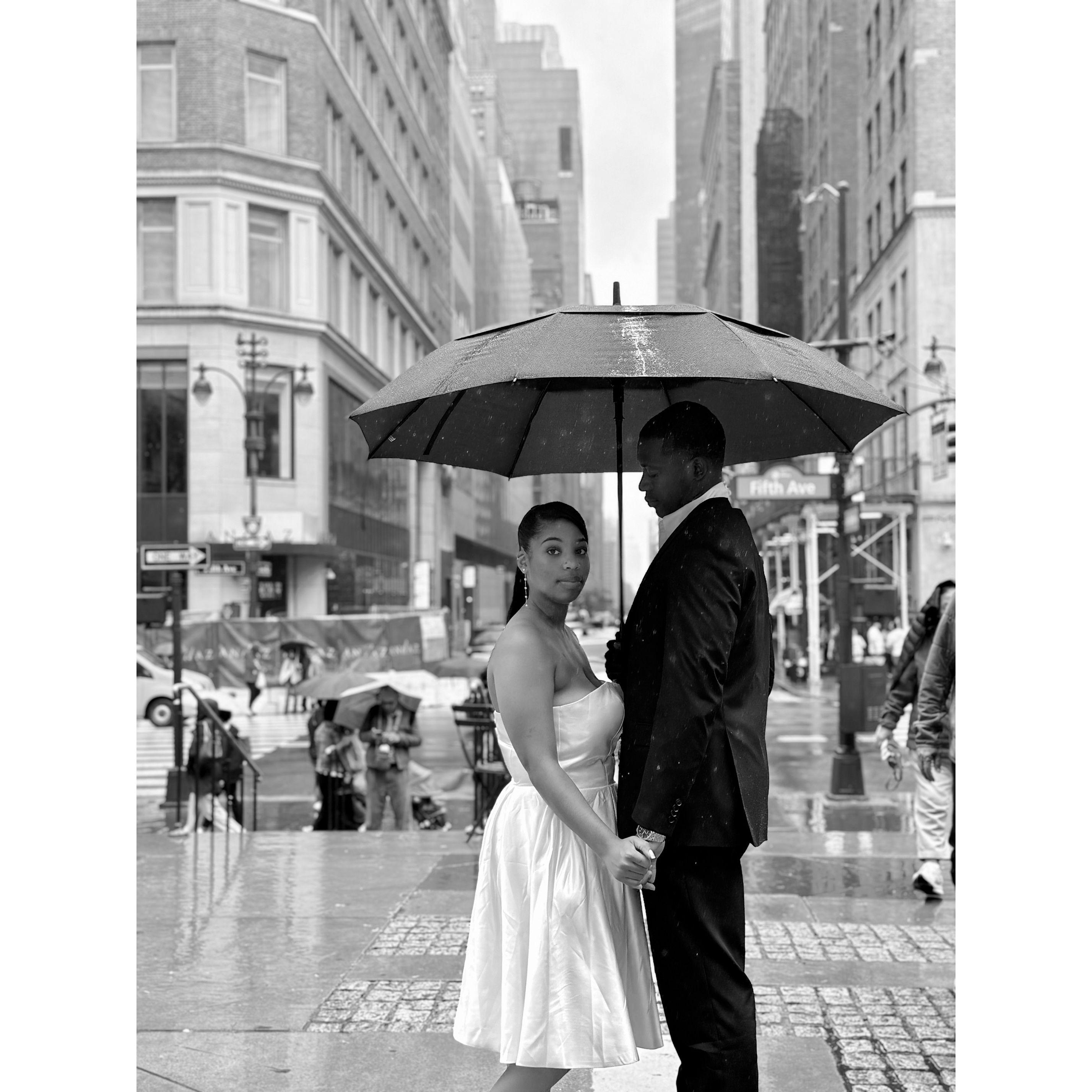 Fun fact: it poured down raining during the entire day of our engagement shoot, but we still made the best of it!