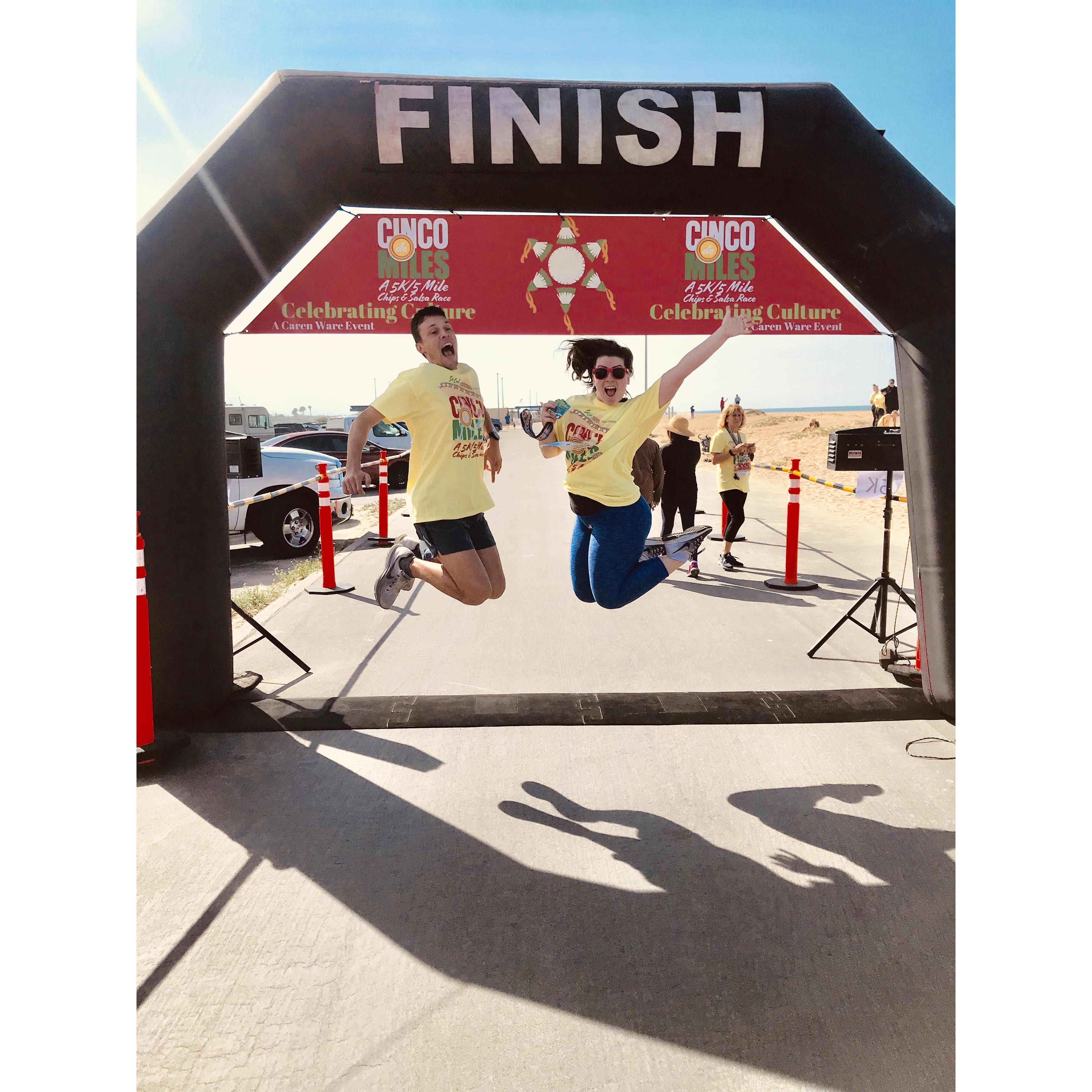 May 2019; our first 5k together in Huntington Beach. He was very patient with me!