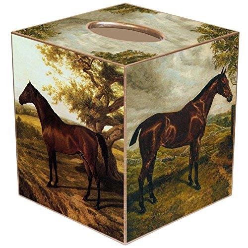 Marye-Kelley Horses Paper Mache Tissue Box Cover