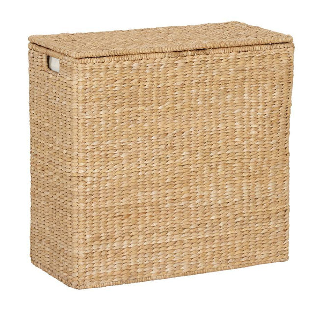 Seagrass Divided Hamper with Liner, Savannah