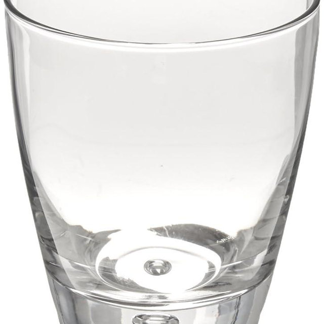 Bormioli Rocco Luna Set Of 4 Double Old Fashioned Glasses, 11.5 Oz. Clear Crystal Glassware, Dishwasher Safe, Made In Italy
