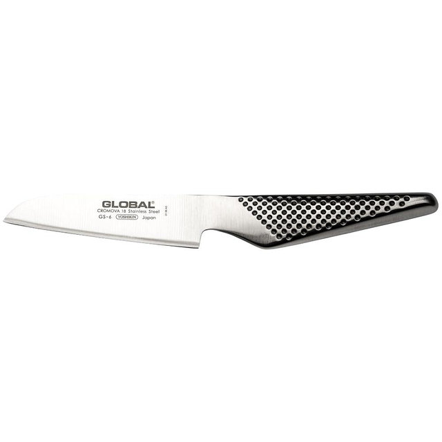 Global 4 inch Santoku Paring Knife - Lightweight Japanese Stainless Steel, Razor-Sharp Edge, Made in Japan, GS-6