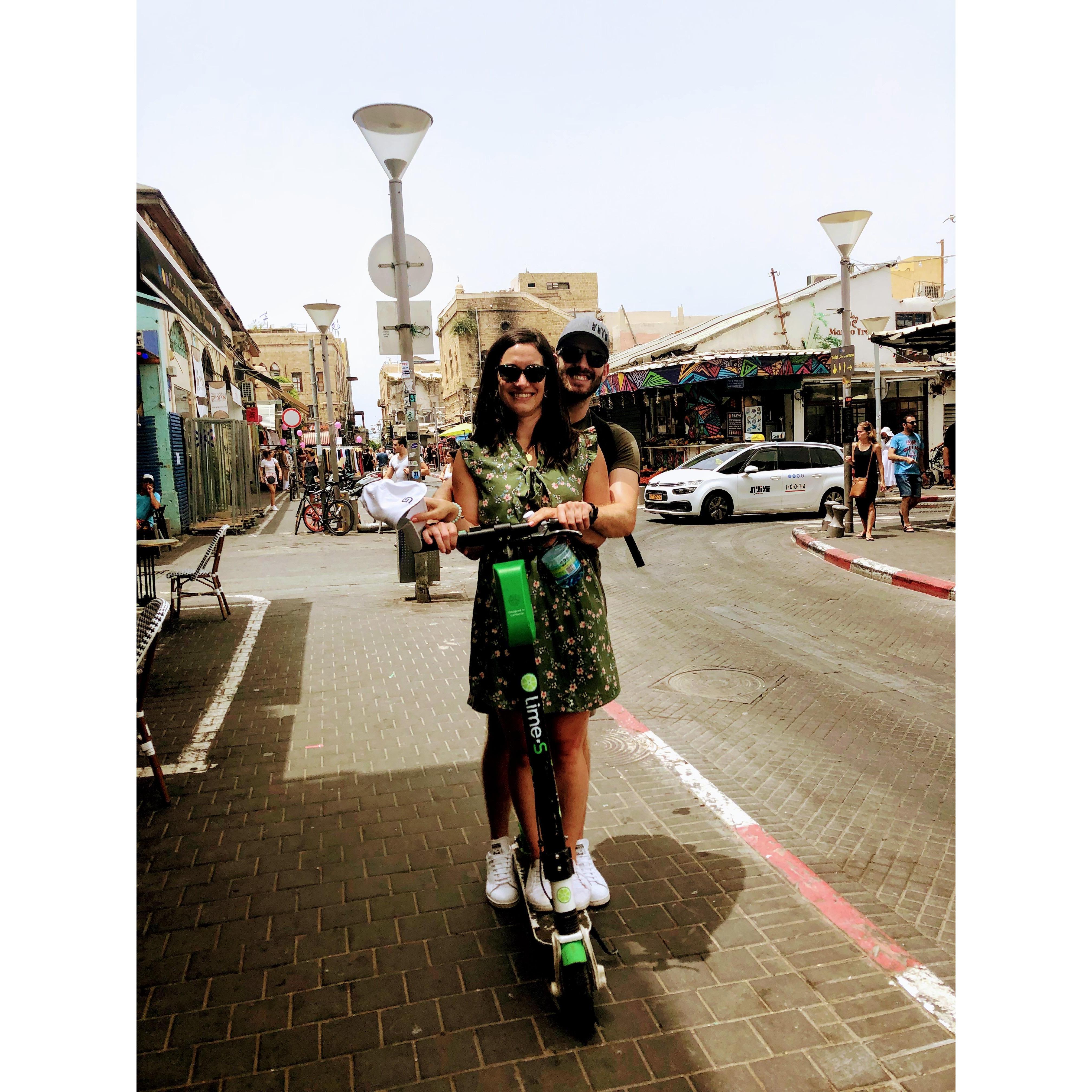 Roaming the streets of Tel Aviv in style.