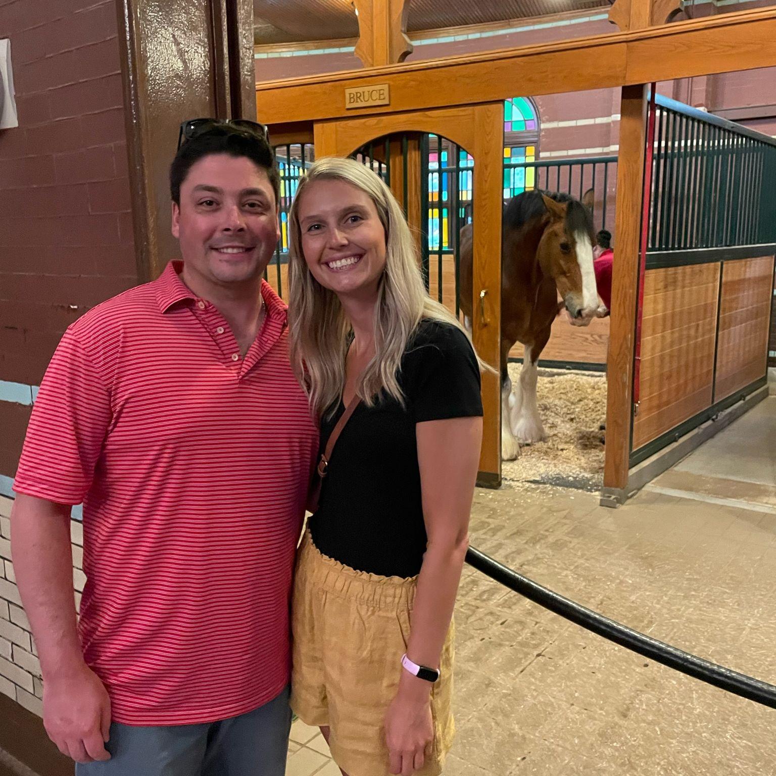 Touring the Anheuser-Busch brewery in St. Louis, Missouri.