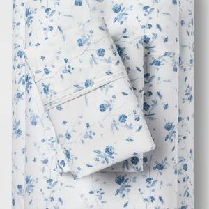 White/Blue Floral Queen Sized Printed Performance 400 Thread Count Sheet Set - Threshold™