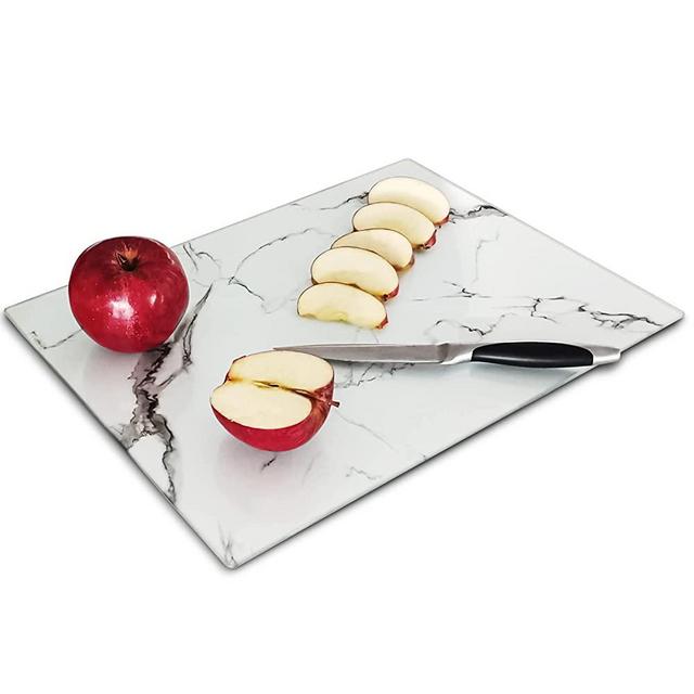 Marble Tempered Glass Cutting Board - Scratch Resistant, Heat Resistant -  15.7