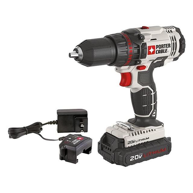 PORTER-CABLE 20V MAX Cordless Drill/Driver Kit, 1/2-Inch (PCC601LA)