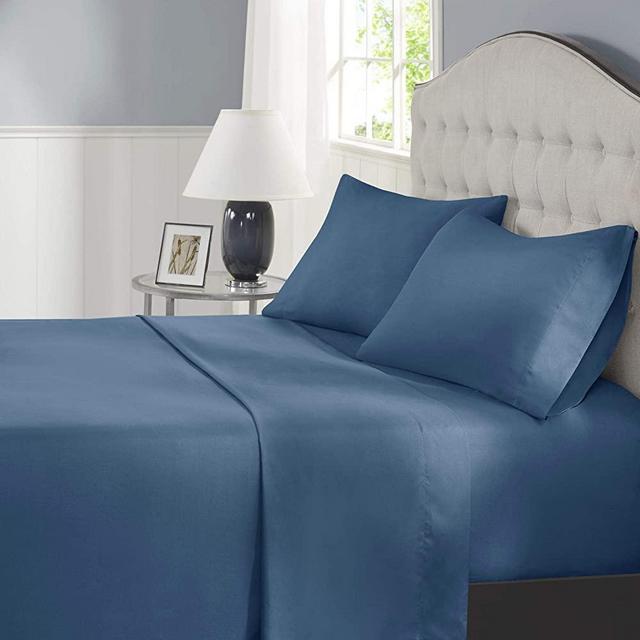 Comfort Spaces Coolmax Moisture Wicking Sheet Set Super Soft, Fade Resistant, 17" Deep Pocket, All Around Elastic - Warm Weather Cooling Sheets for Night Sweats, King, Teal 4 Piece