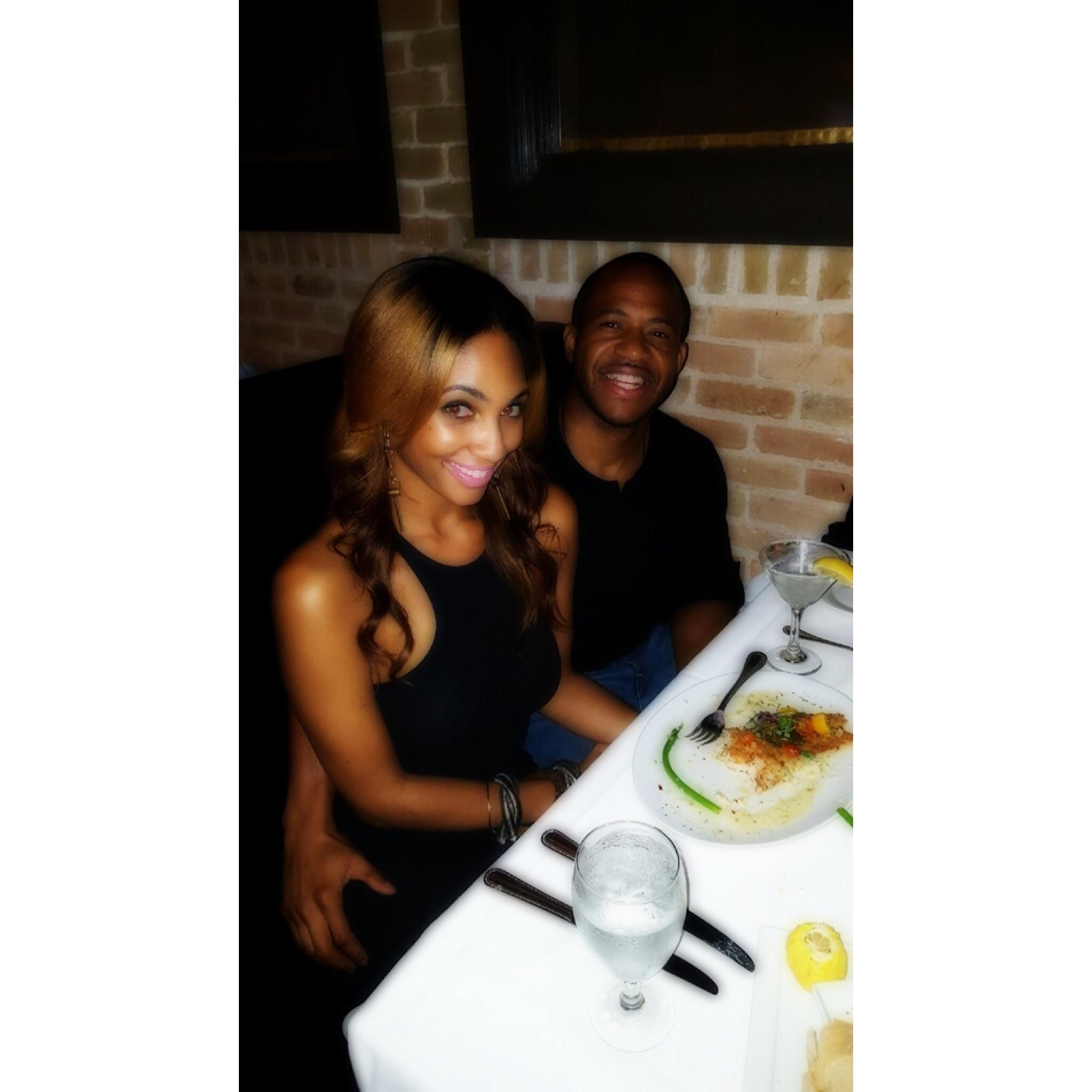 We first said, "I LOVE YOU" at dinner. Lori said it first. lol