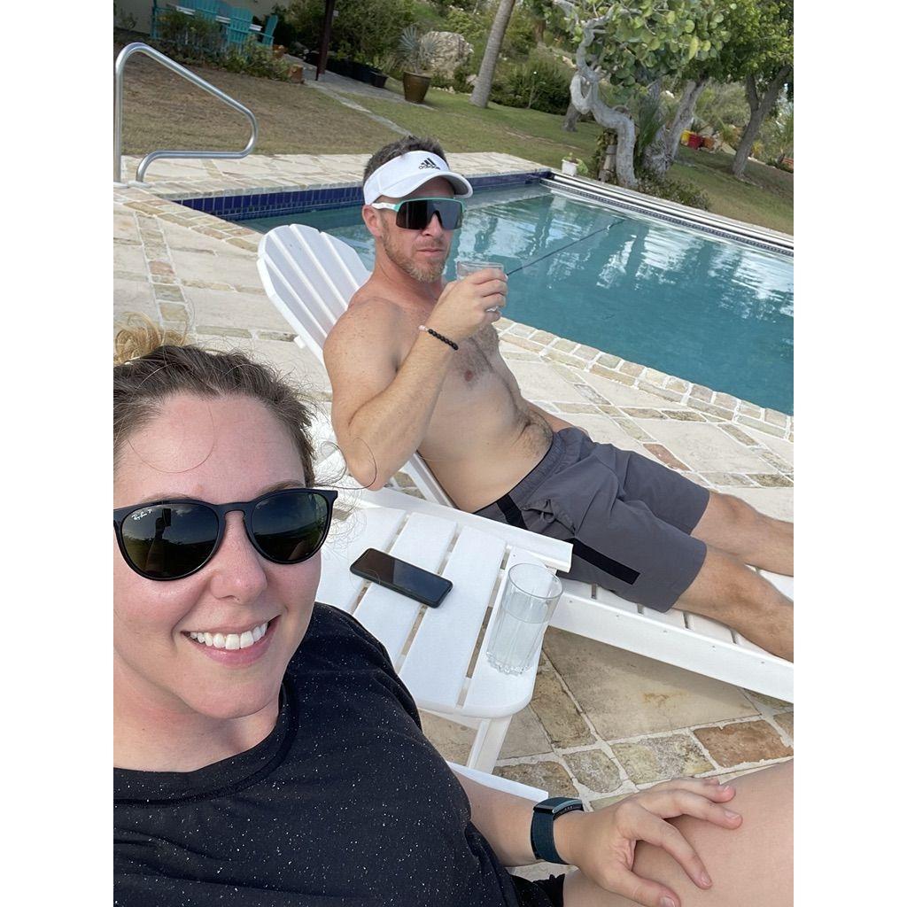 relaxing in St. Croix after I got home from Texas