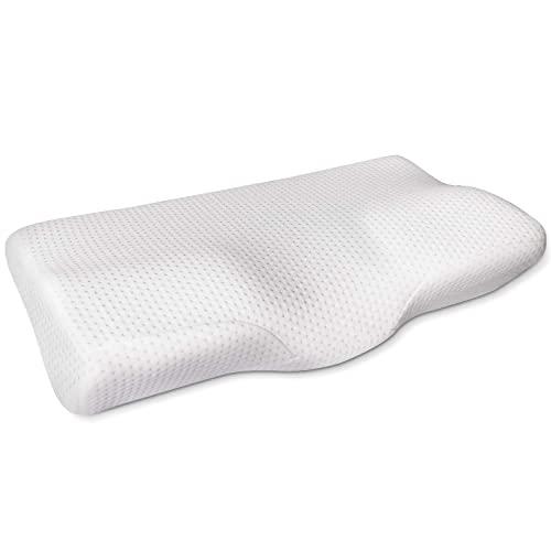 SEPOVEDA Contour Memory Foam Pillow，Orthopedic Sleeping Pillows for Side, Back and Stomach Sleepers Ergonomic Cervical Pillow for Neck Pain Standard
