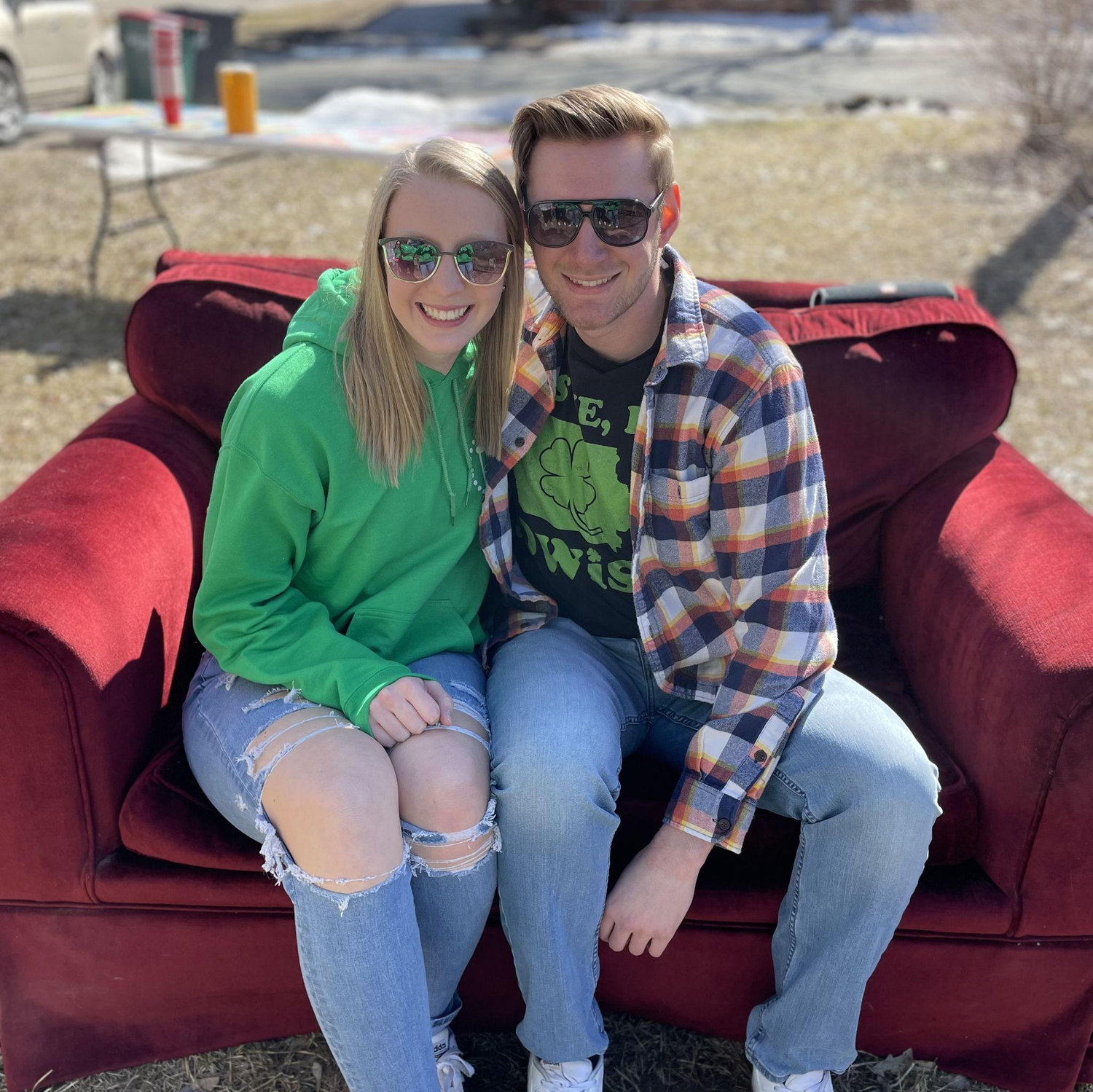 The very first time we met in person, Ben drove to River Falls to meet me and celebrate St Pattys with me and all my friends!