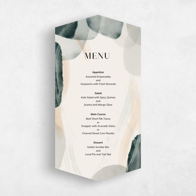 Green Diamond Wedding Menu - Staton
