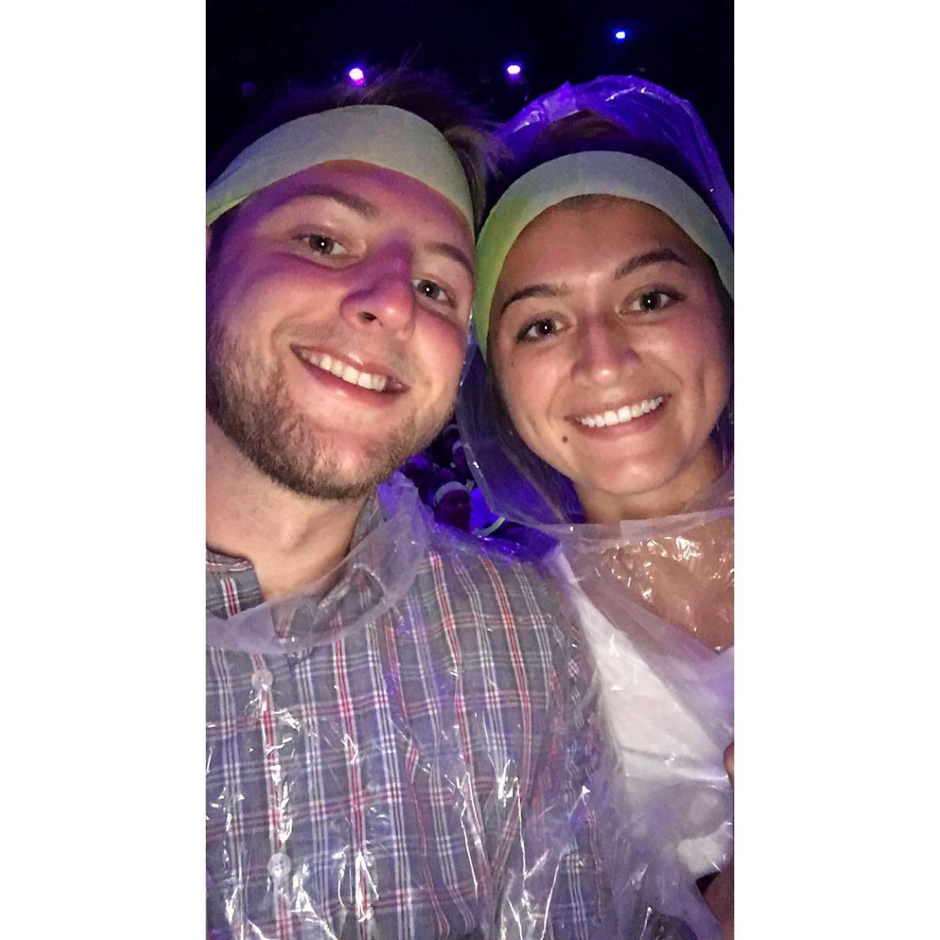 Our first Blue Man Group experience in Boston.