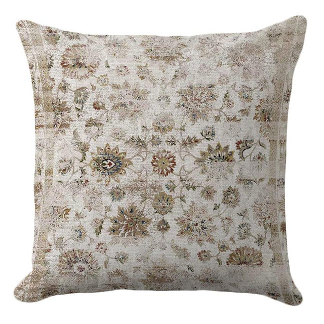 PreLiving Ethnic Bohemian Pillow Covers 18X18 Inch - Super Soft Vintage Turkish Carpet Design, Boho Throw Cushion Cases for Farmhouse, Living Room, Bedroom, Outdoor Decorative Pillows