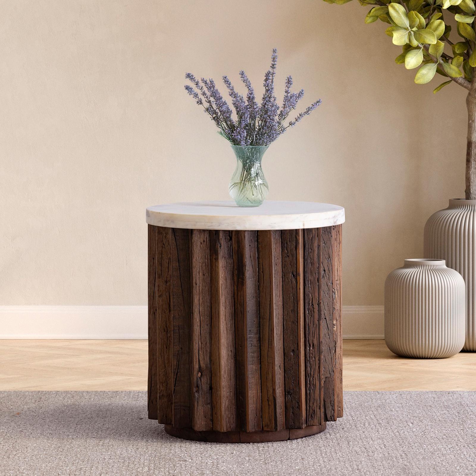 BIDKhome, Natural Wood Side Table | Zola