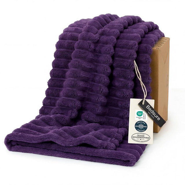 Bedsure GentleSoft Purple Throw Blanket for Couch - Super Soft Cozy Blankets for Women, Cute Small Blanket for Girls, 50x70 Inches