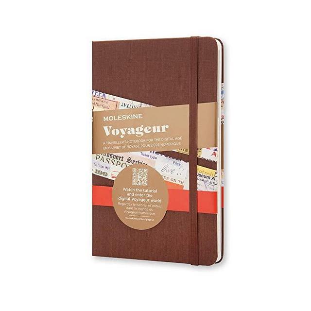 Moleskine Voyageur Notebook, Hard Cover, Medium (4.5" x 7") Nutmeg Brown