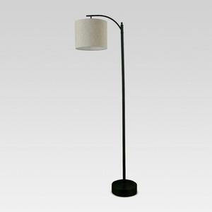 Black Downbridge Floor Lamp with Tan Shade - Threshold™