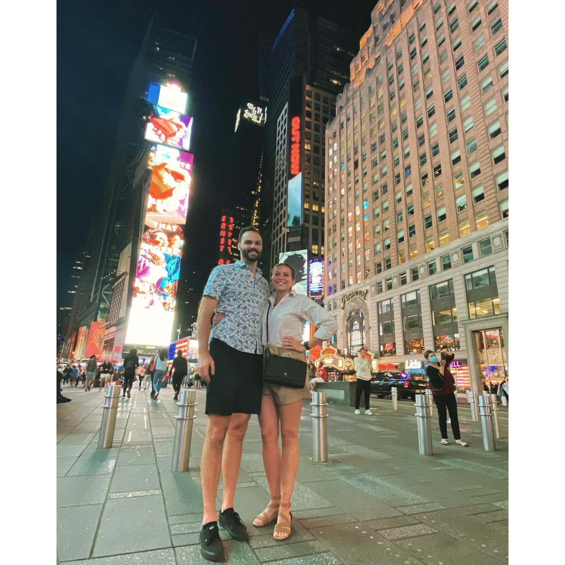 Our first trip together was to New York to visit our friends