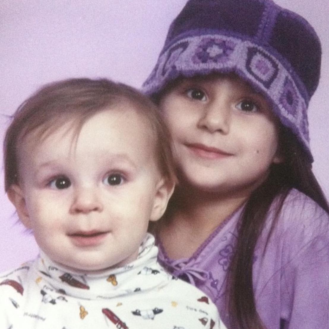 Hannah and her brother.