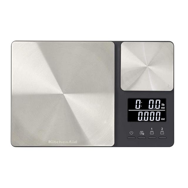 KitchenAid Dual Platform Digital Kitchen Scale, 11 pound capacity, Black