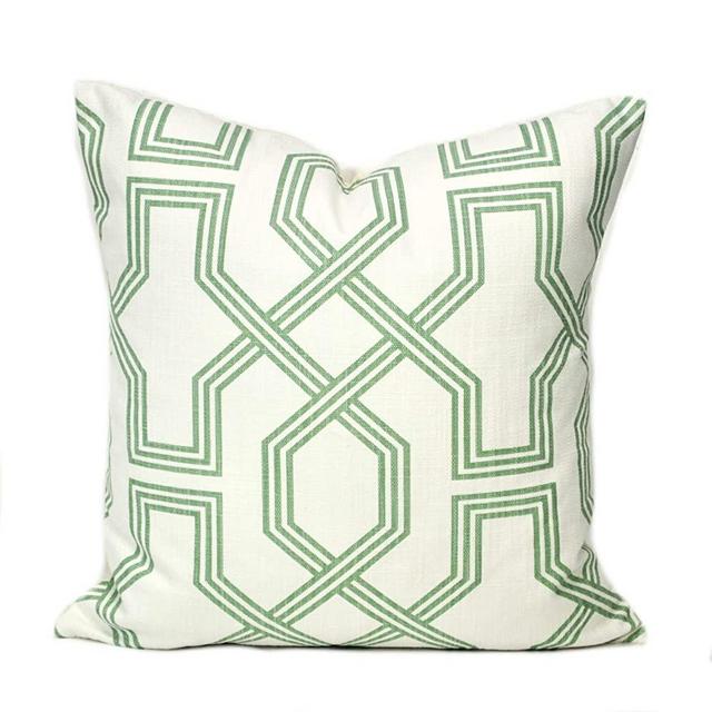 Flowershave357 One Pillow Cover Cushion Decorative Throw Pillow Grey Sage Green Pillow Accent Pillow Mid Century Pillow case