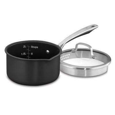 Cuisinart®  DSI Induction Ready Hard Anodized 2-Quart Saucepan With Cover in Grey