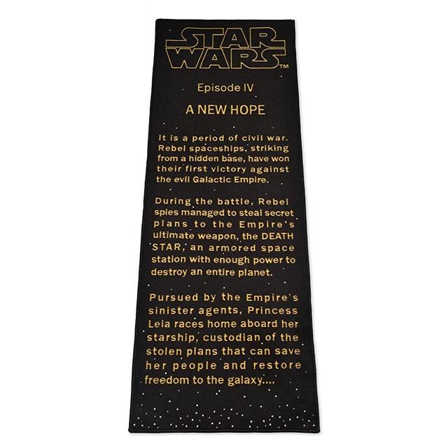 Ukonic Star Wars: A New Hope Title Crawl Printed Area Rug | Indoor Floor Mat, Accent Rugs for Living Room and Bedroom, Home Decor for Kids Playroom | Lucasfilm Gifts and Collectibles | 26 x 77 Inches