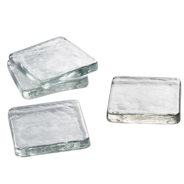 Slab Glass Coasters, Set of 4