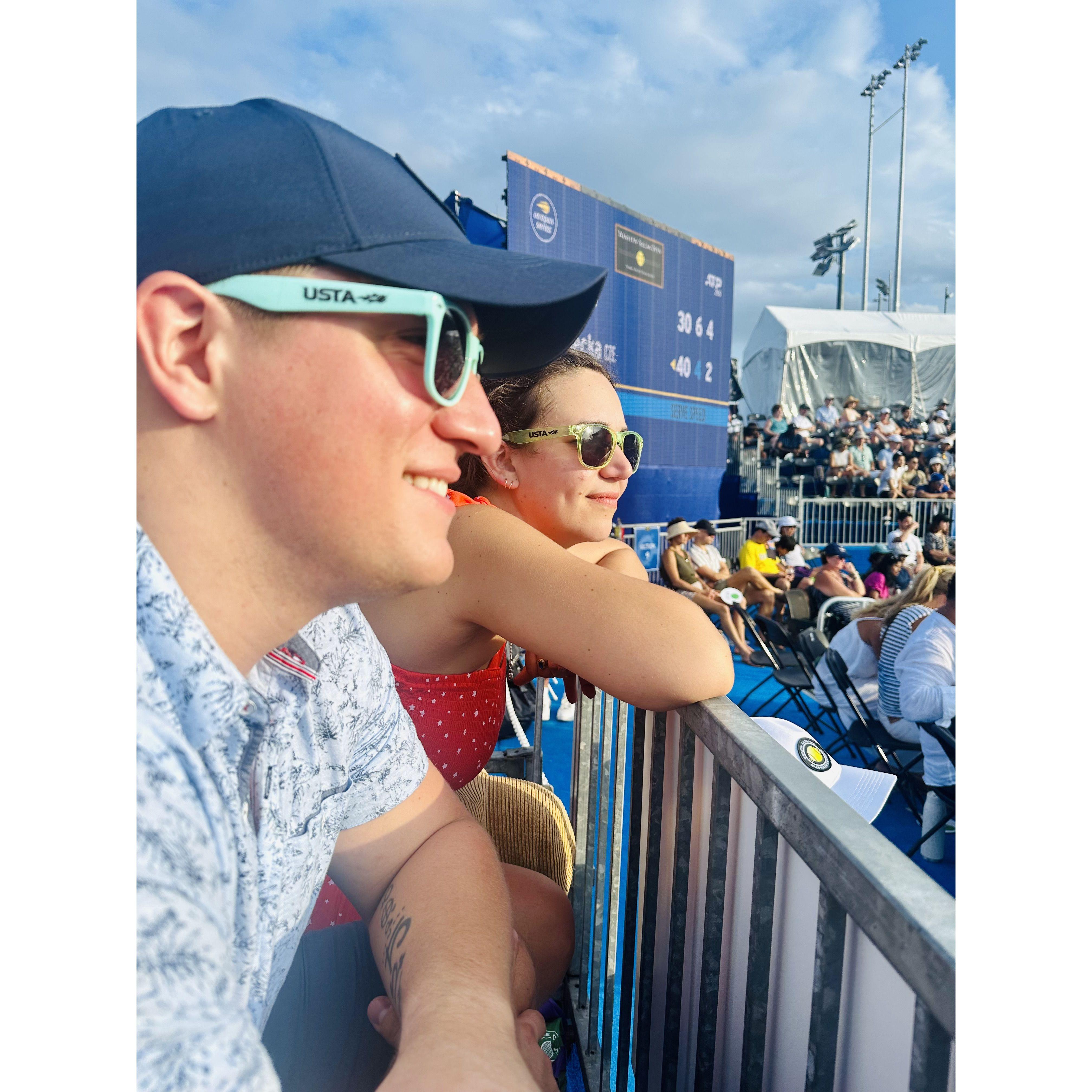 Enjoying more tennis together at the Winston Salem Open!