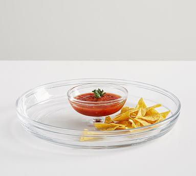 Grace Pressed Glass Chip & Dip