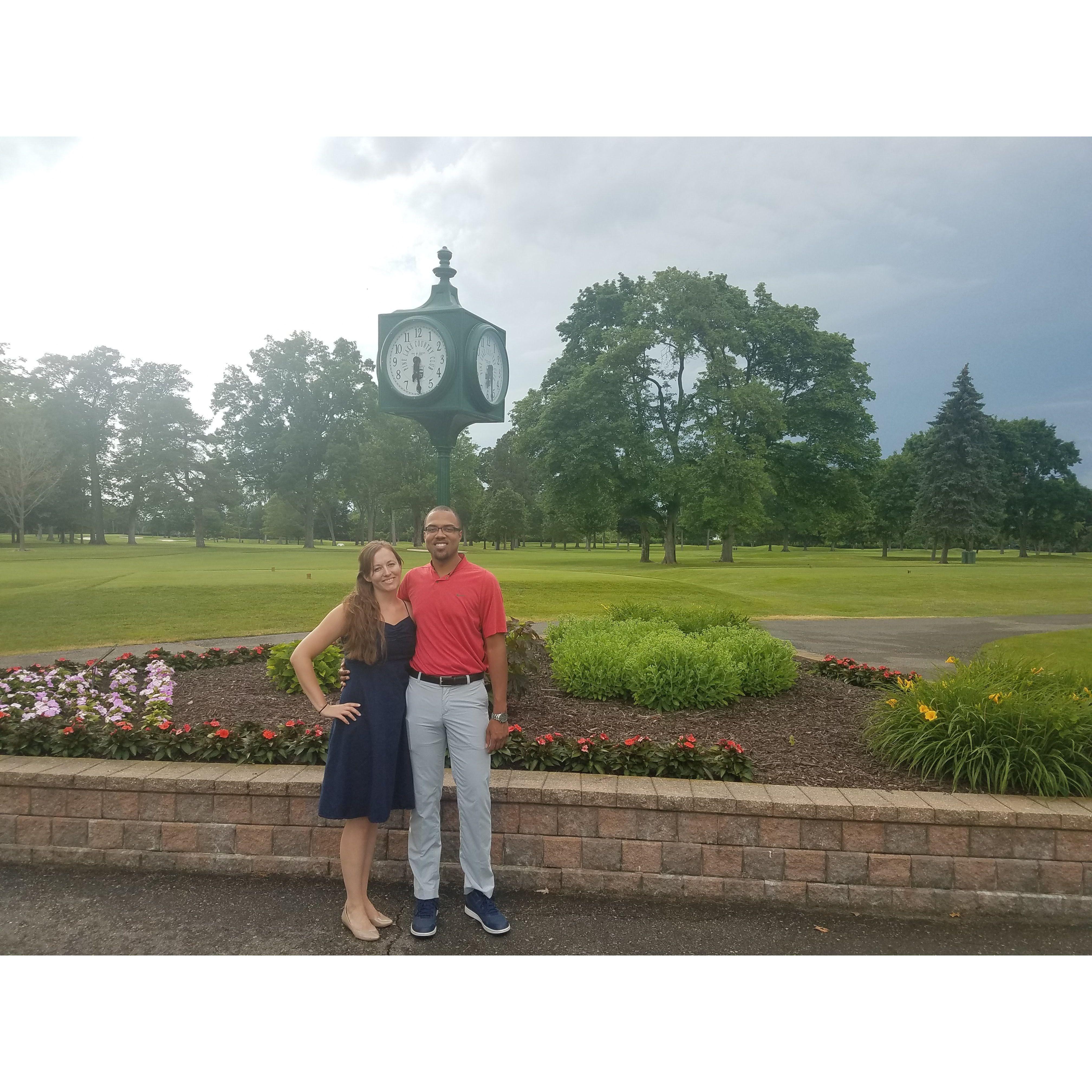 If Jordan had his way ALL of our photos would be at a golf course...