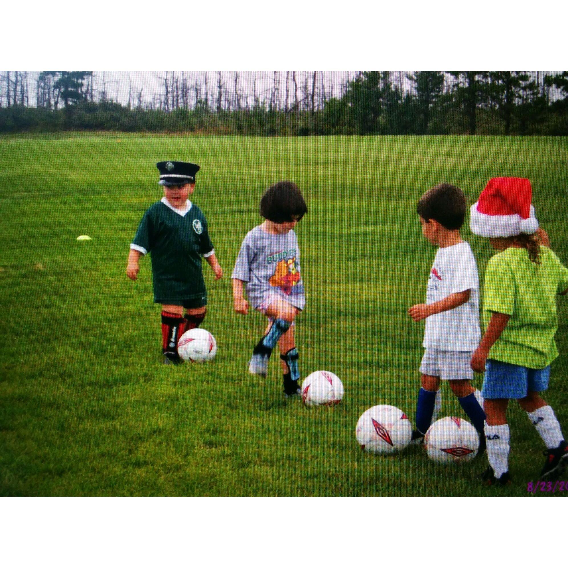 Soccer camp (Bride and Groom at 4 years old), Summer 2002