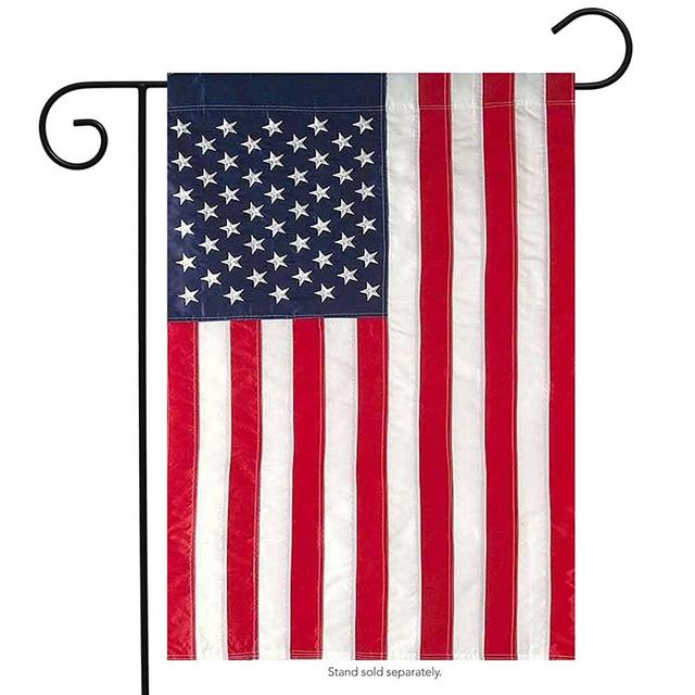 Embroidered American Flag Garden Flag Stars & Stripes USA 12.5" x 18"