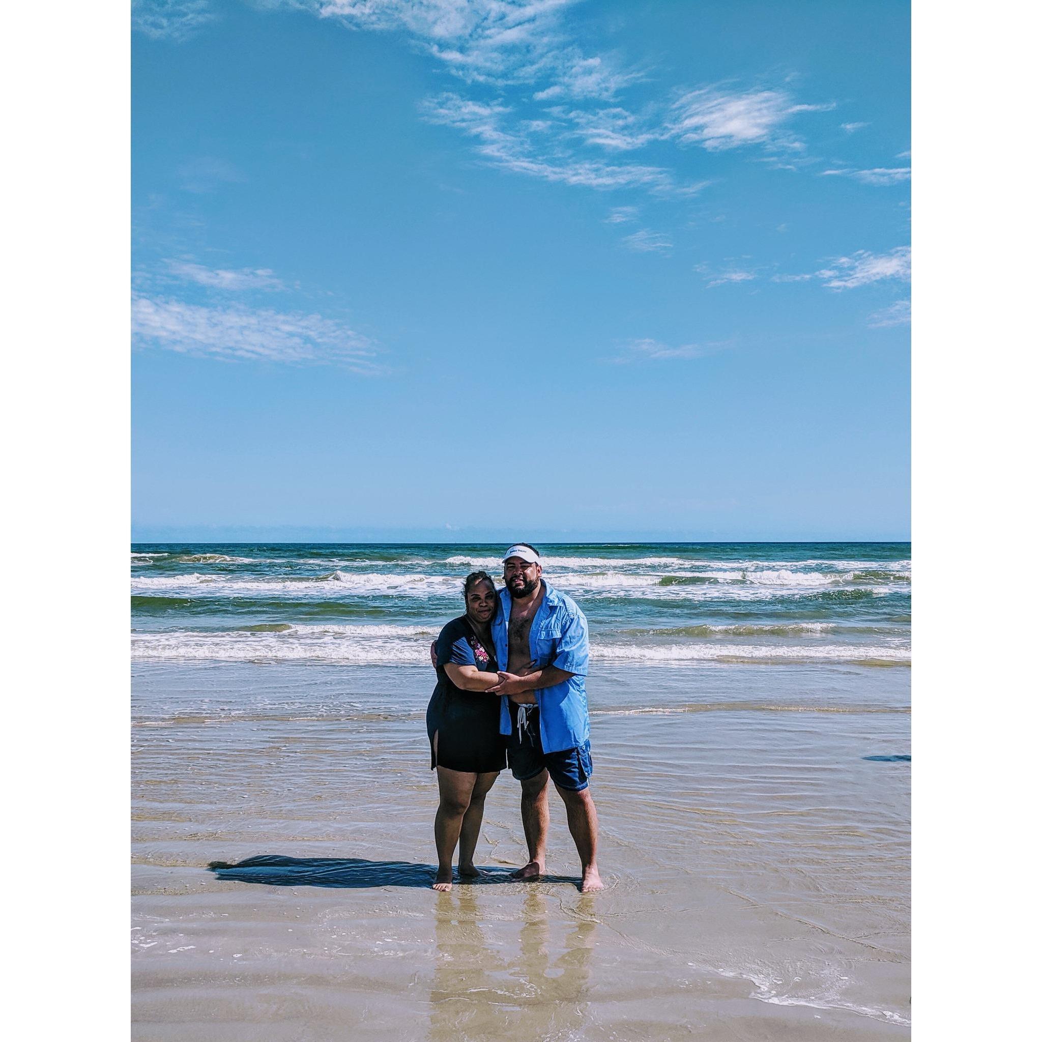 The day of the proposal in the beautiful Port Aransas, TX