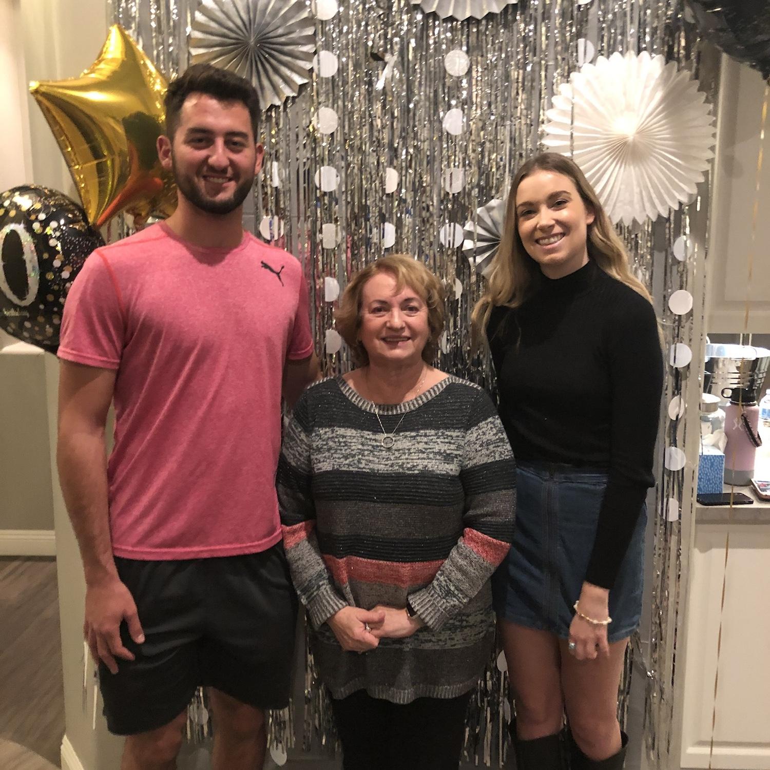 This is our first picture together. It was my grandma's 70th birthday party and Andrew stopped by on his way to the gym (we had known each other maybe a few weeks).