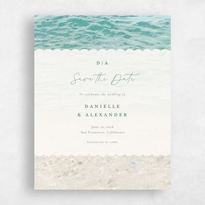 Hunter, Blue Wedding Save the Date - Luve Portrait