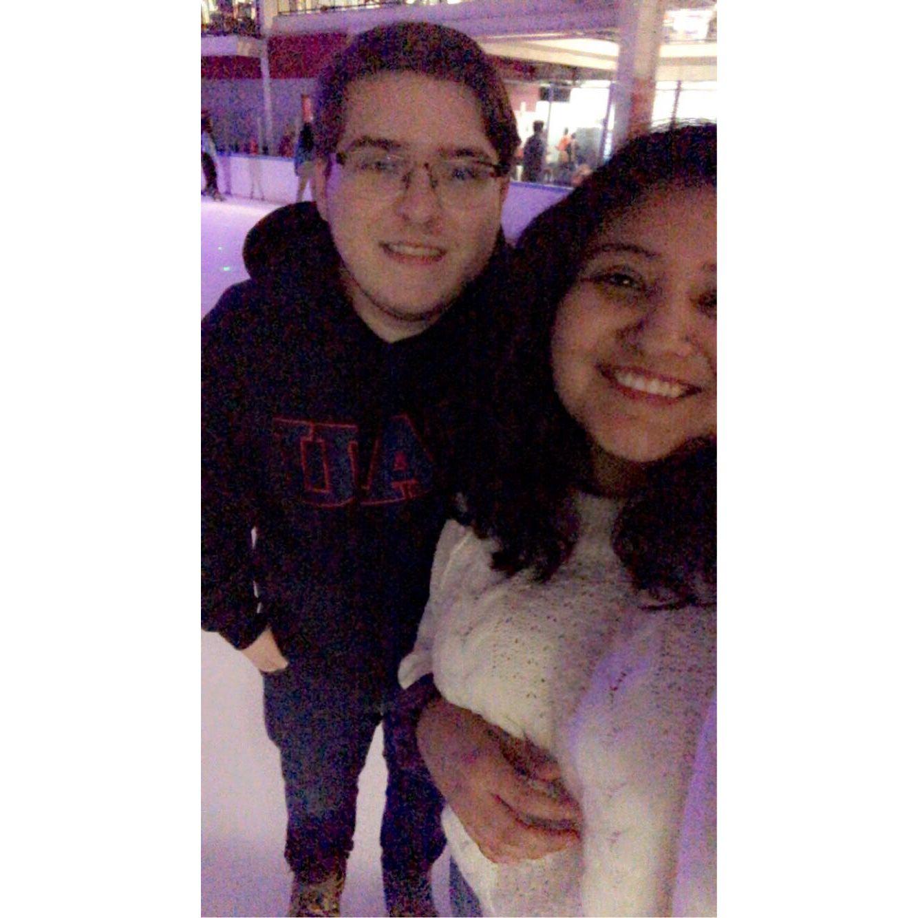 When he took me ice skating for the first time.