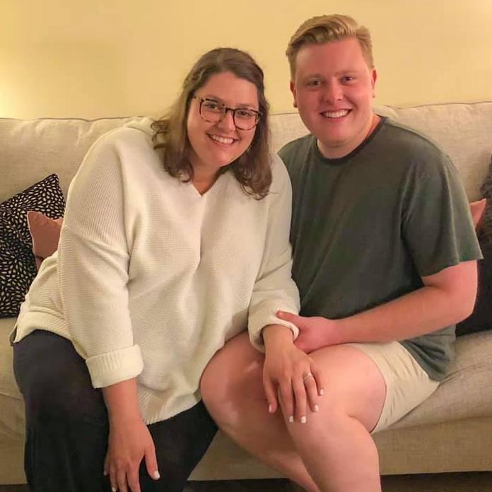 Right after we got engaged, we drove to Hadley's apartment to share the news and she took this picture of us.