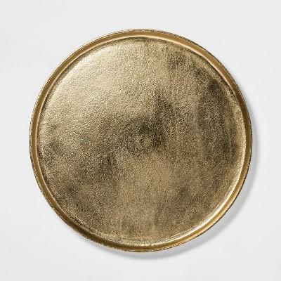 17.6" Brass Round Tray Gold - Threshold™