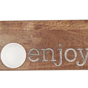 Mud Pie &quot;Enjoy&quot; Cutting Board, Brown