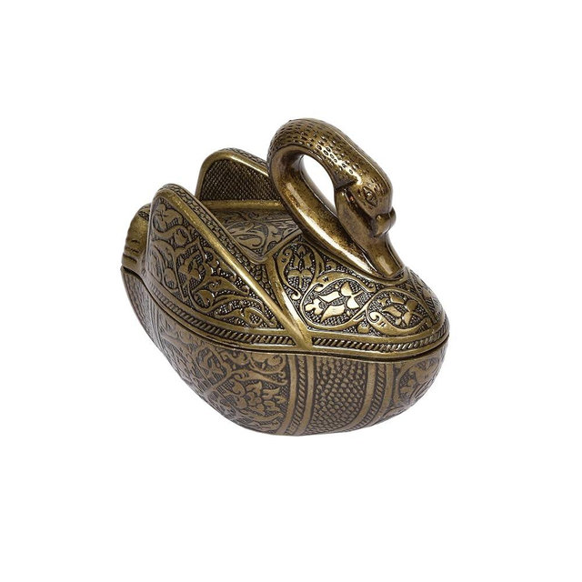Alisveristime Coated Handmade Brass Sugar Bowl with Lid, Candy Dish, Salt Holder for Coffee Bar (Kugu Big Bowl) (Antique Green)
