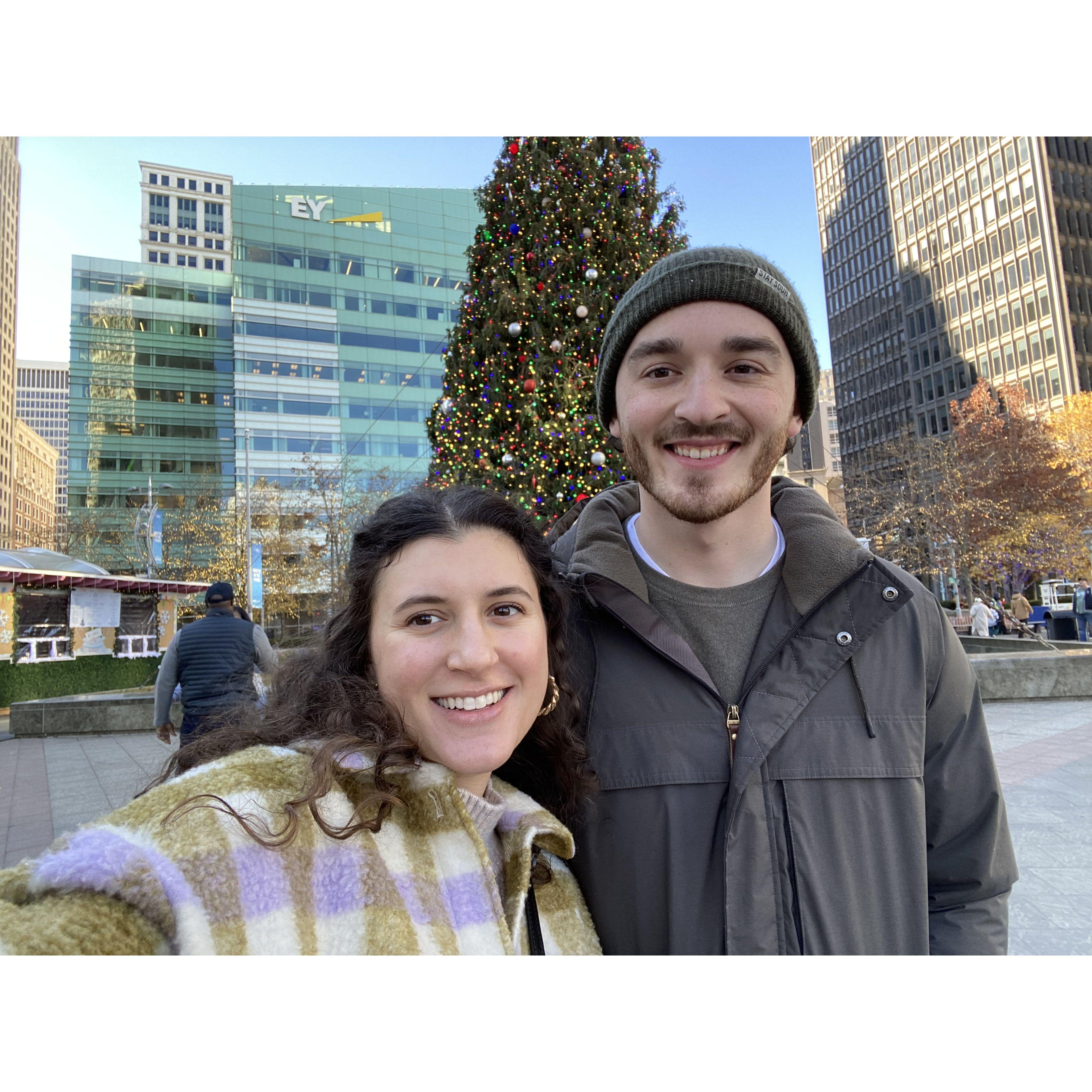 Christmas in Detroit while we lived downtown!