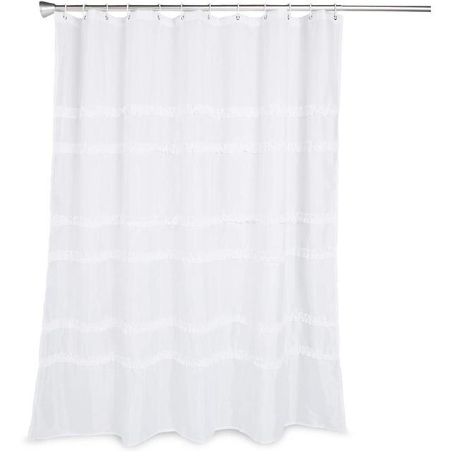 Farmlyn Creek Farmhouse Shower Curtain Set with 12 Hooks, Rustic Bathroom Decor
